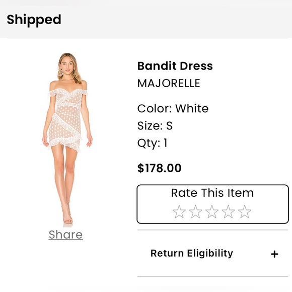 Majorelle Bandit Dress in White - Size Small - Worn Once - Picture 4 of 6